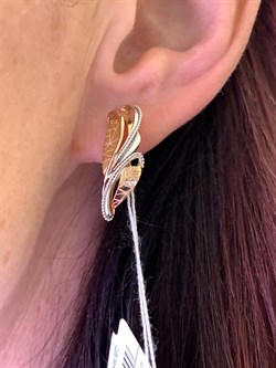 *Серьги цв Красное арт. 02-4078-00-000-1110-48-635 вес 3,51 г - фото 311718