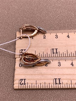 *Серьги цв Красное арт. 02-4078-00-000-1110-48-635 вес 3,51 г - фото 311720