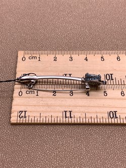 *Брошь Голубой Топаз Романовы арт. Б04-2296/00ТБ-00-253 вес 3,9 г - фото 311773