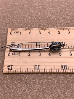 *Брошь Голубой Топаз Романовы арт. Б04-2296/00ТБ-00-253 вес 3,9 г - фото 311774