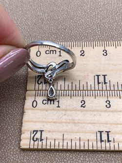 *Кольцо р.18,5 Голубой Топаз Романовы арт. 01-1817/00ТБ-00-012 вес 2,46 г - фото 311828