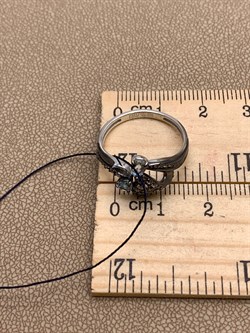 *Кольцо р.17,5 Голубой Топаз Романовы арт. 01-1816/00ТБ-00-005 вес 2,46 г - фото 311849