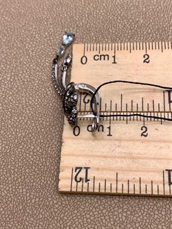 *Серьги Голубой Топаз Романовы арт. 02-1816/00ТБ-00-193 вес 5,47 г - фото 311855