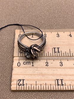 *Кольцо р.17,5 Голубой Топаз Романовы арт. 01-1813/00ТБ-00-485 вес 3,33 г - фото 311883