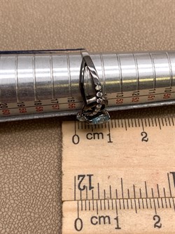 *Кольцо р.17,5 Голубой Топаз Романовы арт. 01-2029/00ТБ-00-162 вес 2,7 г - фото 311924