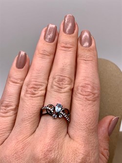 *Кольцо р.17,5 Голубой Топаз Романовы арт. 01-2029/00ТБ-00-162 вес 2,7 г - фото 311929