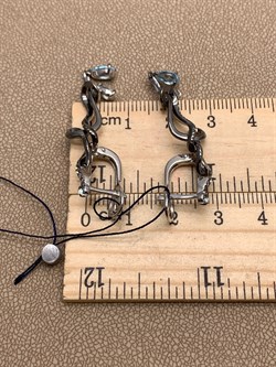 *Серьги Голубой Топаз Романовы арт. 02-2029/00ТБ-00-972 вес 5,47 г - фото 311940