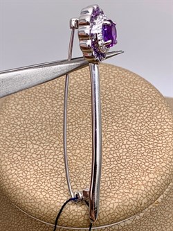 *Брошь Аметист Романовы арт. 04-2297/00АМ-00-768 вес 3,71 г - фото 312026