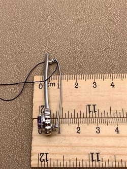 *Брошь Аметист Романовы арт. 04-2297/00АМ-00-768 вес 3,71 г - фото 312030