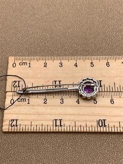 *Брошь Аметист Романовы арт. 04-2297/00АМ-00-768 вес 3,71 г - фото 312032