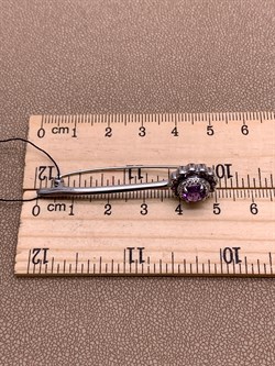 *Брошь Аметист Романовы арт. 04-2297/00АМ-00-768 вес 3,71 г - фото 312034