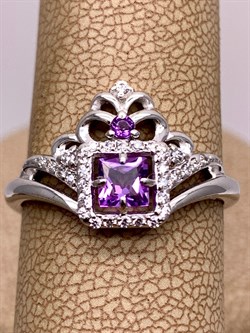 *Кольцо р.18,5 Аметист Романовы арт. 01-1819/00АМ-00-334 вес 2,67 г - фото 312040 *Кольцо р.18,5 Аметист Романовы арт. 01-1819/00АМ-00-334 вес 2,67 г - фото 312040