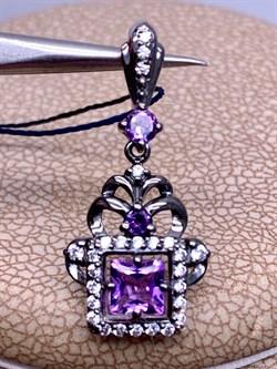 *Подвеска Аметист Романовы арт. 03-1819/00АМ-00-552 вес 1,14 г - фото 312075 *Подвеска Аметист Романовы арт. 03-1819/00АМ-00-552 вес 1,14 г - фото 312075