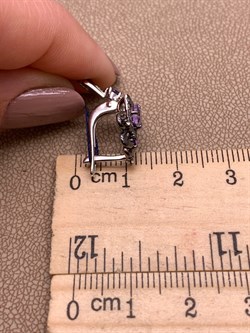 *Серьги Аметист Романовы арт. 02-1819/00АМ-00-128 вес 3,4 г - фото 312083