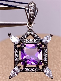 *Подвеска Аметист Романовы арт. 03-1821/00АМ-00-418 вес 1,6 г - фото 312114 *Подвеска Аметист Романовы арт. 03-1821/00АМ-00-418 вес 1,6 г - фото 312114