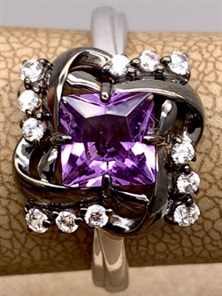 *Кольцо р.17,5 Аметист Романовы арт. 01-2023/00АМ-00-735 вес 3,8 г - фото 312132