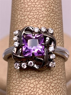 *Кольцо р.17,5 Аметист Романовы арт. 01-2023/00АМ-00-735 вес 3,8 г - фото 312135