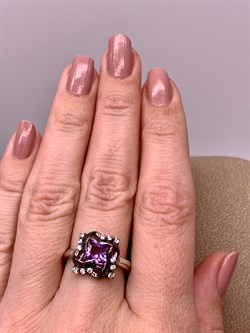 *Кольцо р.17,5 Аметист Романовы арт. 01-2023/00АМ-00-735 вес 3,8 г - фото 312136