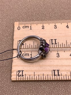 *Кольцо р.17,5 Аметист Романовы арт. 01-2023/00АМ-00-735 вес 3,8 г - фото 312139