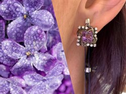 *Серьги Аметист Романовы арт. 02-2023/00АМ-00-834 вес 5,16 г - фото 312166 *Серьги Аметист Романовы арт. 02-2023/00АМ-00-834 вес 5,16 г - фото 312166