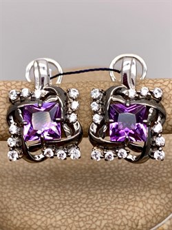 *Серьги Аметист Романовы арт. 02-2023/00АМ-00-834 вес 5,16 г - фото 312168 *Серьги Аметист Романовы арт. 02-2023/00АМ-00-834 вес 5,16 г - фото 312168