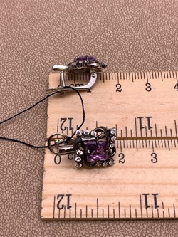 *Серьги Аметист Романовы арт. 02-2023/00АМ-00-834 вес 5,16 г - фото 312172 *Серьги Аметист Романовы арт. 02-2023/00АМ-00-834 вес 5,16 г - фото 312172