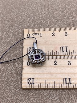 *Подвеска Аметист Романовы арт. 03-2024/00АМ-00-223 вес 1,9 г - фото 312197