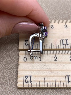 *Серьги Аметист Романовы арт. 02-2024/00АМ-00-414 вес 5,56 г - фото 312209