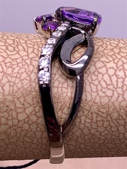 *Кольцо р.17,5 Аметист Романовы арт. 01-2029/00АМ-00-155 вес 2,5 г - фото 312276 *Кольцо р.17,5 Аметист Романовы арт. 01-2029/00АМ-00-155 вес 2,5 г - фото 312276