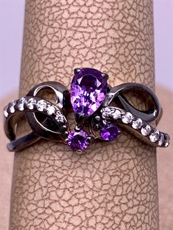 *Кольцо р.17,5 Аметист Романовы арт. 01-2029/00АМ-00-155 вес 2,5 г - фото 312277 *Кольцо р.17,5 Аметист Романовы арт. 01-2029/00АМ-00-155 вес 2,5 г - фото 312277