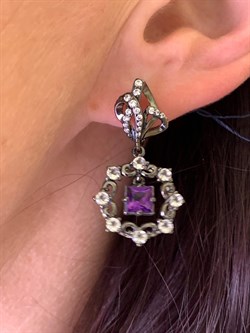 *Серьги Аметист Романовы арт. 02-2031/0М64-00-376 вес 7,25 г - фото 312309 *Серьги Аметист Романовы арт. 02-2031/0М64-00-376 вес 7,25 г - фото 312309