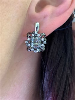 *Серьги Празиолит Романовы арт. 02-2022/00ЗА-00-974 вес 6,1 г - фото 312316 *Серьги Празиолит Романовы арт. 02-2022/00ЗА-00-974 вес 6,1 г - фото 312316