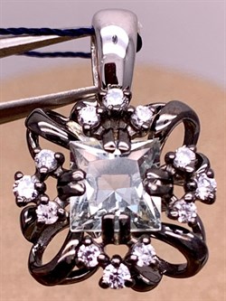 *Подвеска Празиолит Романовы арт. 03-2022/000П-00-000 вес 2,23 г - фото 312332