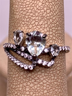 *Кольцо р.19,5 Празиолит Романовы арт. 01-2021/000П-00-964 вес 2,93 г - фото 312396 *Кольцо р.19,5 Празиолит Романовы арт. 01-2021/000П-00-964 вес 2,93 г - фото 312396