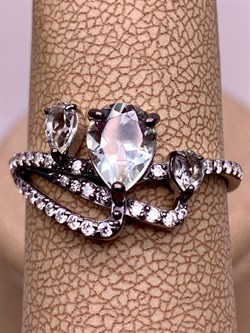 *Кольцо р.19,5 Празиолит Романовы арт. 01-2021/000П-00-964 вес 2,93 г - фото 312397 *Кольцо р.19,5 Празиолит Романовы арт. 01-2021/000П-00-964 вес 2,93 г - фото 312397