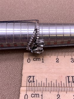 *Кольцо р.17,5 Празиолит Романовы арт. 01-2021/000П-00-940 вес 3,03 г - фото 312403