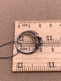 *Кольцо р.17,5 Празиолит Романовы арт. 01-2021/000П-00-940 вес 3,03 г - фото 312411