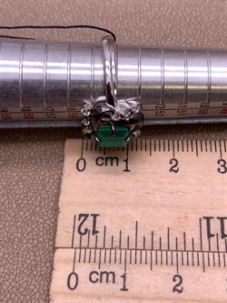 *Кольцо р.17,5 Зеленый Агат Романовы арт. 01-2023/00АГ-00-704 вес 3,93 г - фото 312420