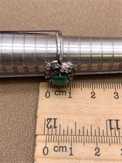 *Кольцо р.18 Зеленый Агат Романовы арт. 01-2023/00АГ-00-901 вес 3,93 г - фото 312440