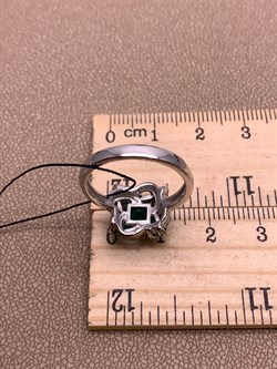 *Кольцо р.18 Зеленый Агат Романовы арт. 01-2023/00АГ-00-901 вес 3,93 г - фото 312446