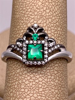 *Кольцо р.20 Зеленый Агат Романовы арт. 01-1819/00АГ-00-029 вес 3,11 г - фото 312470 *Кольцо р.20 Зеленый Агат Романовы арт. 01-1819/00АГ-00-029 вес 3,11 г - фото 312470