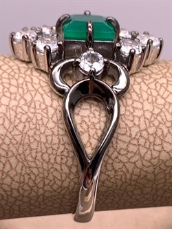 *Кольцо р.19,5 Зеленый Агат Романовы  арт. 01-2030/0М66-00-766 вес 4,57 г - фото 312479 *Кольцо р.19,5 Зеленый Агат Романовы  арт. 01-2030/0М66-00-766 вес 4,57 г - фото 312479