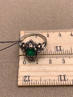 *Кольцо р.19,5 Зеленый Агат Романовы  арт. 01-2030/0М66-00-766 вес 4,57 г - фото 312483 *Кольцо р.19,5 Зеленый Агат Романовы  арт. 01-2030/0М66-00-766 вес 4,57 г - фото 312483