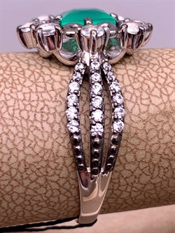 *Кольцо р.19,5 Зеленый Агат Романовы арт. 01-2031/0М66-00-881 вес 3,95 г - фото 312499 *Кольцо р.19,5 Зеленый Агат Романовы арт. 01-2031/0М66-00-881 вес 3,95 г - фото 312499