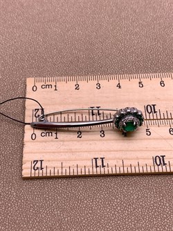 *Брошь Зеленый Агат Романовы арт. 04-2297/00АГ-00-836 вес 3,66 г - фото 312539 *Брошь Зеленый Агат Романовы арт. 04-2297/00АГ-00-836 вес 3,66 г - фото 312539