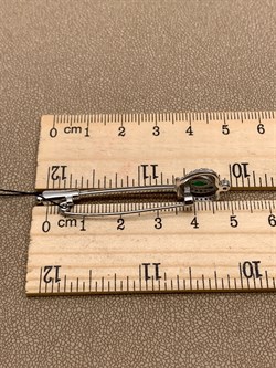 *Брошь Зеленый Агат Романовы арт. 04-2296/00АГ-00-726 вес 4,05 г - фото 312552