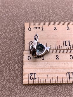 *Серьги Рыбки Марказит Голубой Топаз арт. HE1481-227 вес 5.82 г - фото 312563