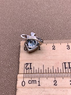 *Серьги Рыбки Марказит Голубой Топаз арт. HE1481-227 вес 5.82 г - фото 312564