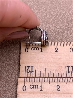 *Серьги Рыбки Марказит Голубой Топаз арт. HE1481-227 вес 5.82 г - фото 312565