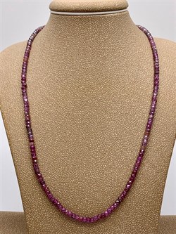 Бусы р.40 д.2*3 Корунд "градиент" Шри-Ланка арт 099093-40-4 Вес 7 г - фото 312570